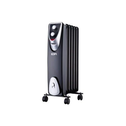 Radiador sem óleo 400/600/1000 w com 6 elementos modelo black edition