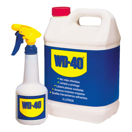 Lubrificante multiúsos wd40 garrafão de 5 l + pulverizador grátis wd40