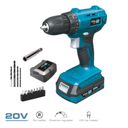 Kit maletín atornilhador 20 v