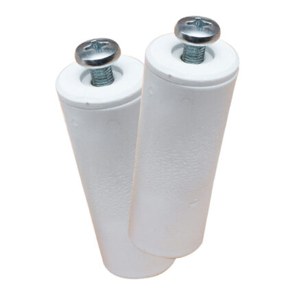 Pr08 batente cego, branco 40 mm 2 unid