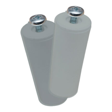 Pr08 batente cego, cinza 40 mm 2 unid