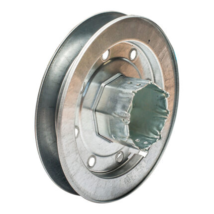 Polia metálica com pino pr19 zincado 150 mm