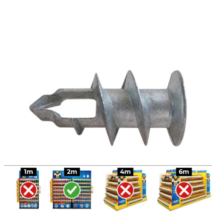 Caixa 50 unidades. cão de gesso metal ø4-5x37mm din gkdz