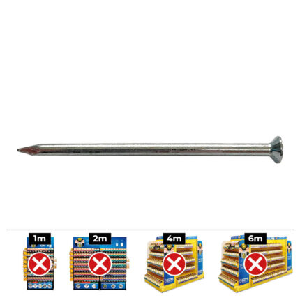 Caixa 500 unid. pontas cp ø2,5x25mm din/ref cpq aço zincado 92525cpq celo