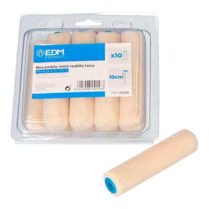 Substituição mini rolo lã 110 mm 10 uds