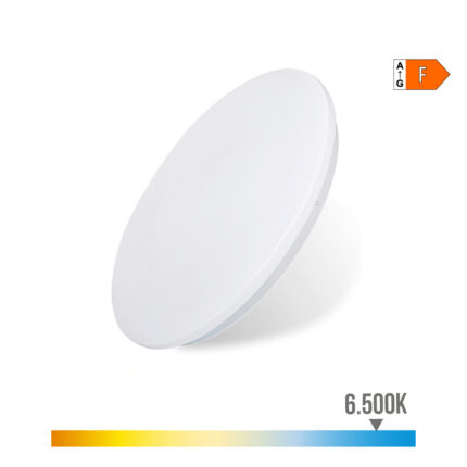 Luz de parede led de superfície circular 12 w 6500 k 1160 lm ø25,5 x 6,2 cm