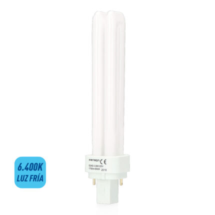 Lâmpada de baixo consumo lynx 26w 2 pins g24d-3 6400k luz fria 16,9cm patron