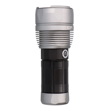 Lanterna tática led recarregável titanforce 14.000 lm 6500 k 150 w ip44 + cordão