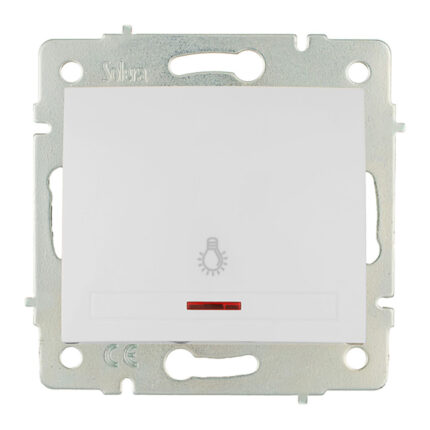 Botão luz luminoso 10a 250v série europa solera erp04ilqc