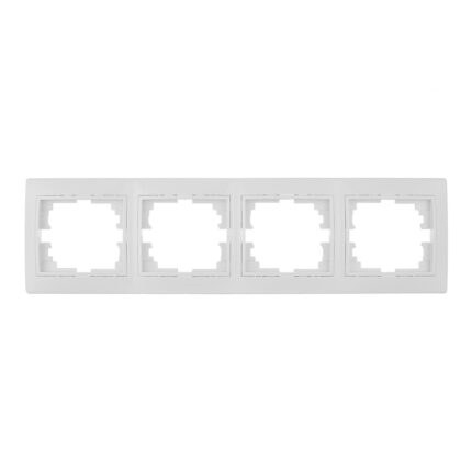 Espelho horizontal para 4 elementos branco 296x81x10mm série europa solera erp74u