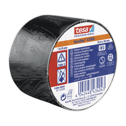 Fita isolante preta aprovada 50 mm x 25 m