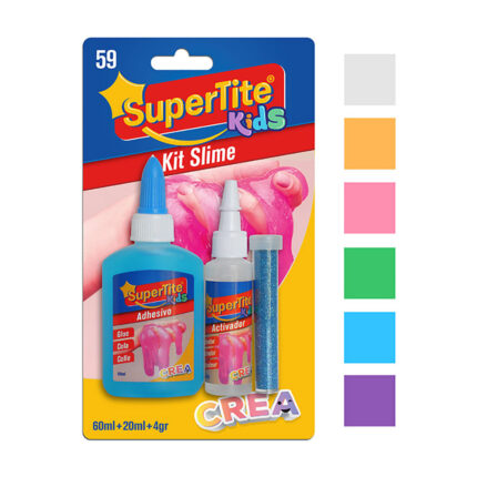 Kit slime, blíster 60 ml x 20 ml x 4 g. cores / modelos diversos