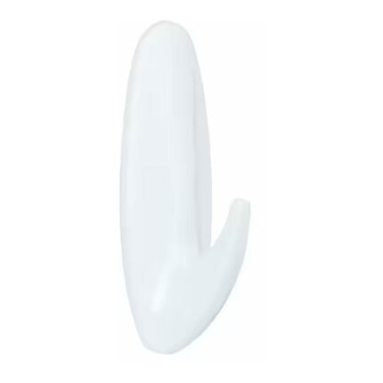 Gancho de casa de banho designer, grande, 1 peça + 2 tiras, carga máx. 2,2 kg