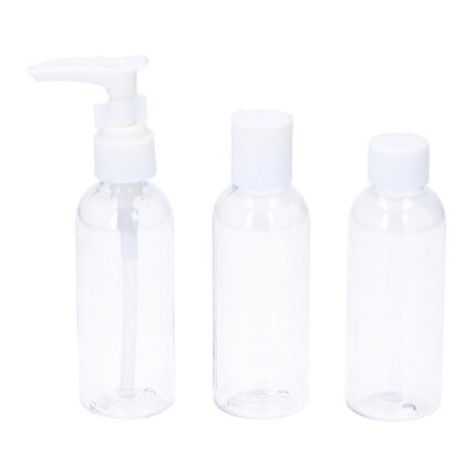 Pacote de recipientes para mala de cabine avião 3 peças 3x80ml dunlop travel