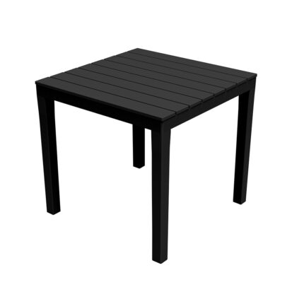 Mesa de jardim quadrada cor: preto 78x78x72cm modelo: bali ipae progarden