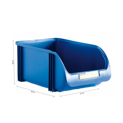 Gaveta empilhável cor titanium azul 30 cm