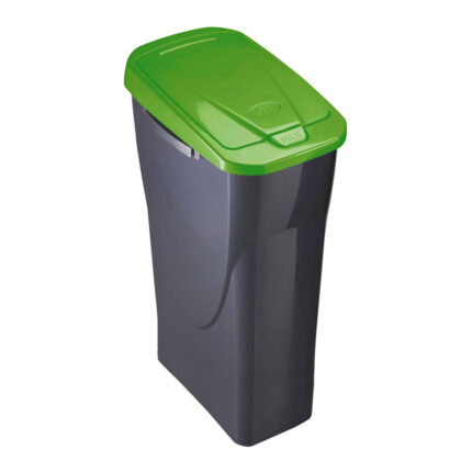 Ecobin com tampa preta/verde 21,5 x 31 x 42 cm 15 l