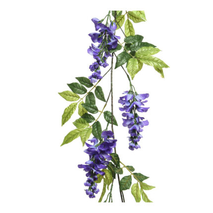 Ramo artificial wisteria (glicina) lilás 150cm