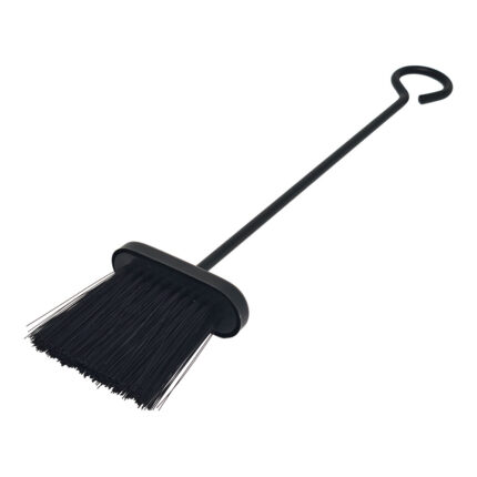 Vassoura para lareira, preta, 10 x 4 x 46 cm