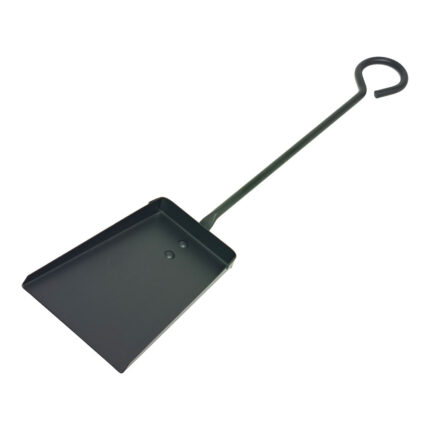 Pá de metal cabo longo preto 11 x 46 cm