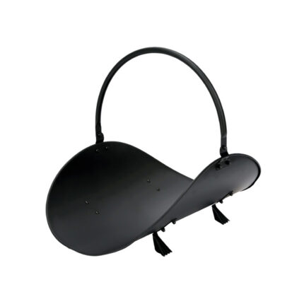 Cesto metálico para lenha. cor preto 48 x 35 x 38 cm