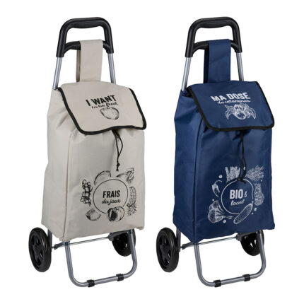 Carrinho de compras 2 rodas 25 l 91 x 34 x 26 cm, cores sortidas