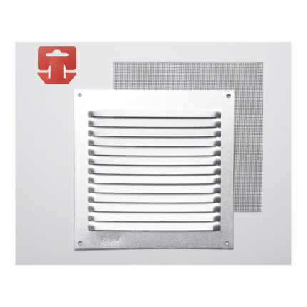 Grelha anti-mosquito. aluminio 0.6 natural 150x150mm (g)