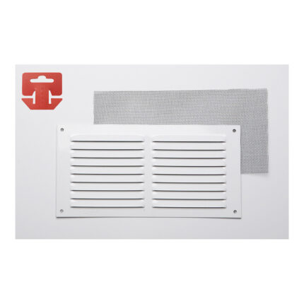 Grelha anti-mosquito aluminio 0.6 branco laqueado 200x100mm (g)