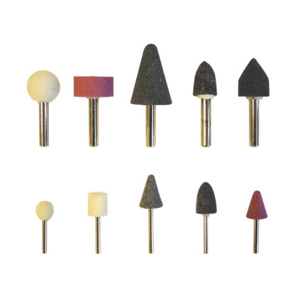 Rebolos pedras esmeril 3 y 6 mm, blister 10 udsades