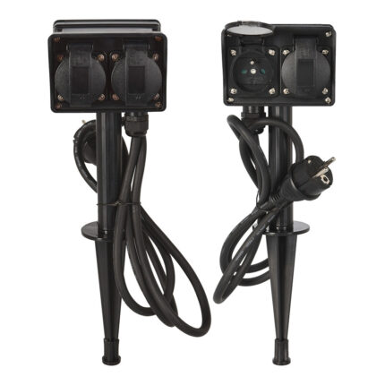 Estaca com 4 tomadas 2+2 para exterior ip44. fx control