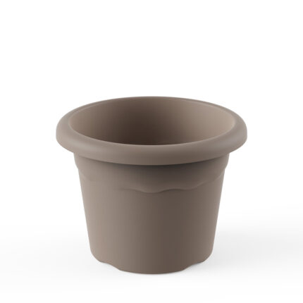 Vaso redondo medida: 22cm cor taupe 7322 tau plastiken