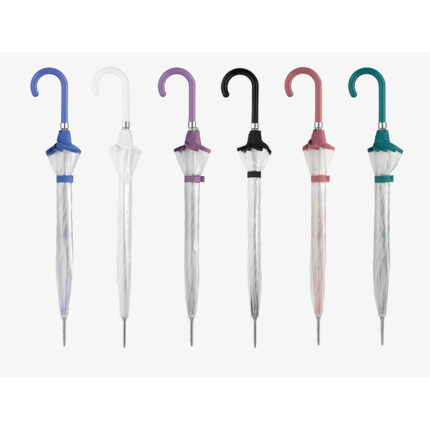 Chapéu-de-chuva comprido transparente automático, cores sortidas ø93cm 429. c-collection