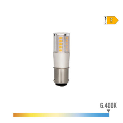 Lâmpada baioneta led b15d 5,5w 700lm 6400k luz fria ø17x57mm edm