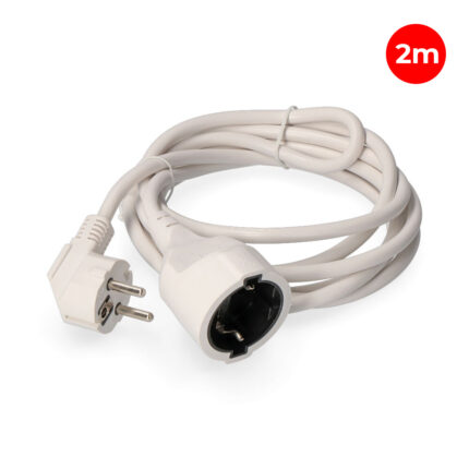 Prolongador com 1 tomada 2p+e, 16a 250v~ 2 m cabo h05vv-f 3g1,5mm² branco