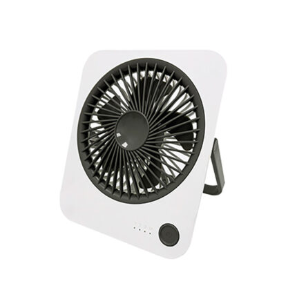 Ventoinha de mesa recarregável, 1200 mah, preto e branco