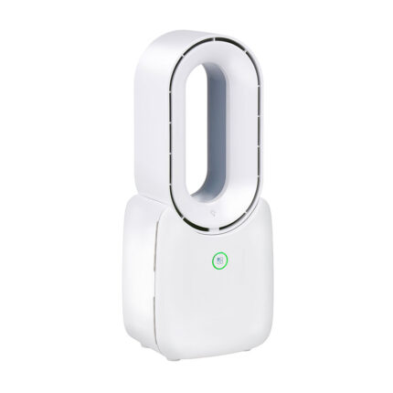 Ventoinha de mesa sem pás, recarregável via usb, 3 velocidades, 12,4 x 9 x 30 cm