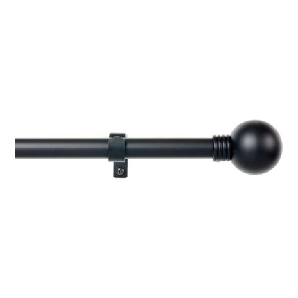 Kit varão para cortinados anillo extensível de 110 a 200cm preto cintacor - storplanet
