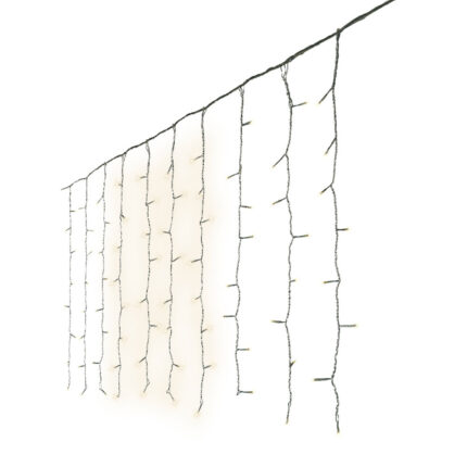 Cortina led intermitente, 240 leds branco quente, ip44 225x150cm