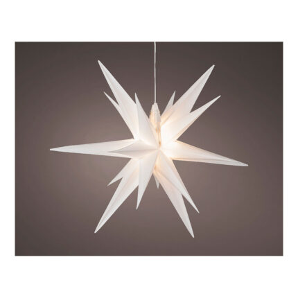 Estrela branca iluminada ø40x40cm 6 leds