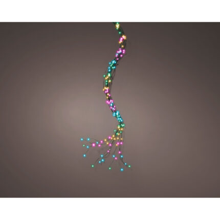 Grinalda micro led para árvore de 180cm, multicor suave, de exterior 1,8m