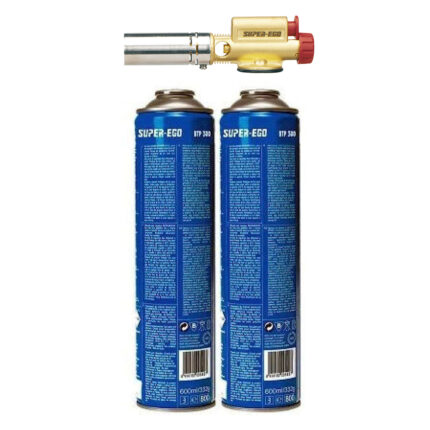 Maçarico easyfire com piezo rosca eu 7/16" + 2 garrafas btp300 1000000768 super ego