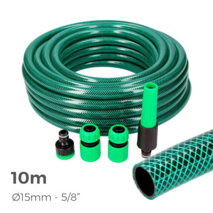Kit mangueira de jardim basic 10 m (5/8" 15 mm)