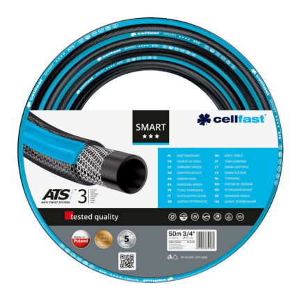 Mangueira para rega smart ats de 19mm x 50m cellfast