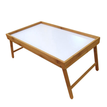 Tabuleiro de cama dobravel bamboo 50x30x22cm