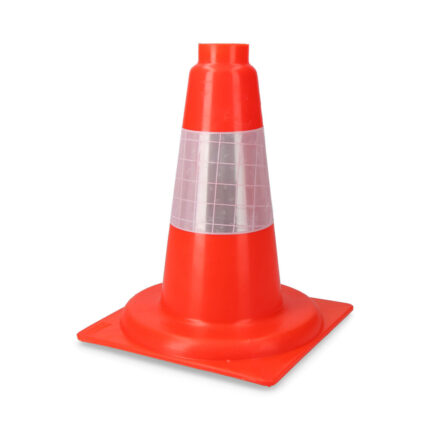 Cone de sinalização de polipropileno laranja 30cm reflex