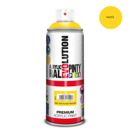 Tinta acrílica spray evolution 520 cc ral 1021 amarelo sol fosco 300 g