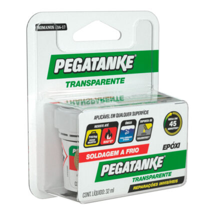 Adesivo epóxi bicomponente transparente, português, 32 ml