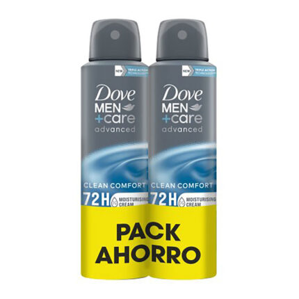 Desodorizante em spray men clean confort 150 ml, pack 2 uds