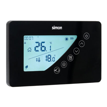 Termostato digital programação semanal preto