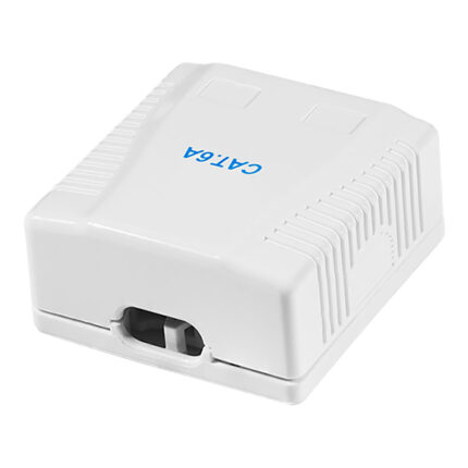 Caixa de superfície 2 conectores rj45 cat.6a blindado
